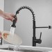 Matte Black Pull Down Kitchen Faucet With Sprayer Single Handle Sink Mixer Taps - view 7
