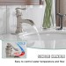 Waterfall Bathroom Sink Faucet Brushed Nickel Single‑Handle Vessel Mixer W/Drain - view 7