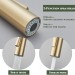 Brushed Gold Kitchen Faucet Sink Mixer Faucet Pull Down Sprayer Single Handle - view 7