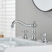 Chrome Bathroom Sink Faucet 2Handle 3 Hole Widespread Basin Mixer Faucet W/Drain - view 8