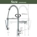 Brushed Nickel Kitchen Faucet With Sprayer Single Handle Pull Down Sink Mixer - view 7