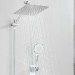 Chrome 10 Inch Rain Shower Head With Handheld Spray High Pressure Adjustable Arm - view 6