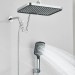 Chrome Rain Shower Head Combo With Handheld Spray High Pressure Adjustable Arm - view 4