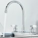 Chrome High Arc Kitchen Faucet 8 Inch Centerset 3 Hole 2 Handle Sink Mixer Taps - view 6