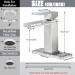 Brushed Nickel Bathroom Sink Vanity Faucet Single Handle 1 Or 3 Holes With Drain - view 7