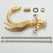 Gold Swan Bathroom Sink Faucet 1 Hole Vanity Mixer Dual Handle Swivel Spout Taps - view 11