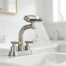 Brushed Nickel Bathroom Sink Faucet 3 Hole 4in Centerset Vanity Mixer With Drain - view 7