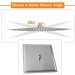 Brushed Nickel Shower Head 12 Inch Rainfall Top Sprayer Ultra Thin Square Faucet - view 4