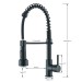 LED Kitchen Faucet Pull Down Sprayer Black Sink Mixer Faucet Single Handle Tap - view 8