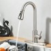 Kitchen Sink Faucet Brushed Nickel Single Handle Swivel Pull Down Sprayer Mixer - view 4