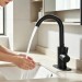 Black Bathroom Sink Faucet Single Handle Lavatory Vanity Mixer Taps With Drain - view 11