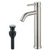 Brushed Nickel Tall Bathroom Faucet Single Handle Hole Sink Vanity Mixer W/Drain - view 2