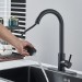 Kitchen Faucet With Soap Dispenser Black Pull Down Sprayer Sink Faucet 1 Handle - view 5