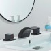 Matte Black LED Bathroom Sink Faucet 3 Hole Widespread 2 Handle Vanity Mixer Tap - view 8
