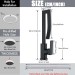 Waterfall Bathroom Faucet 1 Hole Sink Vanity Mixer Faucet Single Handle Black - view 7