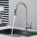 Brushed Nickel Kitchen Faucet Sink Mixer Faucet Pull Down Sprayer Single Handle - view 5