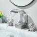 8" Widespread Bathroom Sink Faucet 3 Holes Basin Vanity Mixer Tap Brushed Nickel - view 2