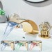 LED Waterfall Bathroom Sink Faucet 3Hole Vanity Mixer 2 Handle Widespread Faucet - view 21