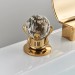 Gold Widespread Bathroom Faucet 3hole 2 Handle Waterfall Sink Vanity Basin Mixer - view 6