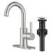 Brushed Nickel Bathroom Sink Faucet 1Handle Lavatory Vanity Mixer Tap With Drain - view 2