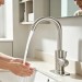 Brushed Nickel Bathroom Sink Faucet 1Handle Lavatory Vanity Mixer Tap With Drain - view 11
