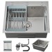 Stainless Steel Kitchen Sink Single Bowl Drop In Kitchen Basin With Drain Kit - view 2