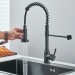 Black Kitchen Faucet With Pull Down Sprayer Commercial Single Handle Sink Faucet - view 5