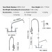44" Commercial Faucet With Pre-Rinse Sprayer Wall Mount Kitchen Sink Faucet - view 9