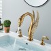 8" Widespread Bathroom Sink Faucet 3 Holes 2 Handle Basin Mixer Taps Gold Swan - view 6