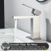 Brushed Nickel Bathroom Sink Vanity Faucet Single Handle 1 Or 3 Holes With Drain - view 5