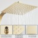 Brushed Gold Exposed Square Rainfall Shower System Set With Handheld Shower Head - view 8