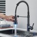 LED Kitchen Faucet Pull Down Sprayer Black Sink Mixer Faucet Single Handle Tap - view 4