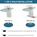 Brushed LED Waterfall Bathroom Sink Faucet Single Handle Glass Spout Mixer Tap - view 11