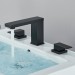 Black 8in Widespread Bathroom Faucet 3 Hole Sink Vanity Faucet Dual Handle Mixer - view 5