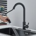 Matte Black Kitchen Sink Faucet Swivel Single Handle Pull Down Sprayer Mixer Tap - view 5