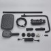 Black Shower System Rainfall Shower Faucet Fixtures Set W/Hand Shower Wall Mount - view 14