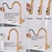 Kitchen Sink Faucet Brushed Gold Pull Down Sprayer Single Handle Mixer W/Cover - view 4