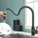 Black Kitchen Faucet Pull Down Sprayer 360° Swivel Sink Mixer Taps Single Handle - view 9
