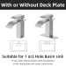2 Sets Bathroom Sink Faucet Waterfall Lavatory Vanity Taps Single Handle W/Cover - view 8