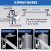 Chrome Rain Shower Head High Pressure Handheld Spray Combo With Adjustable Arm - view 7
