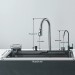 Stainless Steel Flying Rain Waterfall Kitchen Sink With Faucet 29.5" Single Bowl - view 5