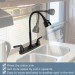 Black High Arc Kitchen Faucet 8 Inch Centerset 3 Hole 2 Handle Sink Mixer Taps - view 5