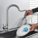 Brushed Nickel Touch Sensor Kitchen Faucet Sink Pull Down Sprayer Single Handle - view 5