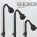 Black Rain Outdoor Shower Kit 2 Handle Outside Shower Fixture System Wall Mount - view 6