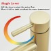 Brushed Gold Modern Bathroom Sink Faucet Single Handle 1 Hole Vanity Basin Tap - view 8