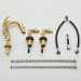 Gold Swan Bathroom Faucet 3 Holes Sink Vanity Faucet Dual Handle Mixer Taps - view 3