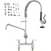 26" Commercial Faucet W/ Pre-Rinse Sprayer Deck Mount Kitchen Sink Faucet - view 11