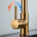 Brushed Gold Kitchen Faucet 1 Hole Pull Down Sprayer Commercial Mixer Sink Tap - view 7
