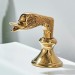 Gold Swan Bathroom Sink Faucet 3 Holes 2 Handle Basin Vanity Mixer Supply Lines - view 6