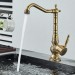 Antique Brass Kitchen Sink Faucet 1 Hole Single Handle 360° Swivel Mixer Taps - view 5